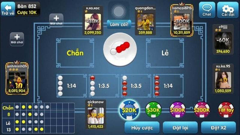Chơi Xóc đĩa Bet365 cược nhiều cửa dễ thắng